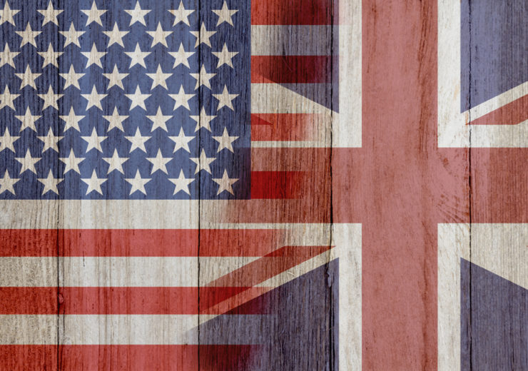 US USA UK flags